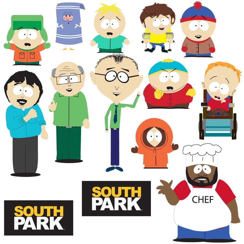 South Park Characters – RealBig Collection – Official Paramount – Reusable Vinyl Wall Decals