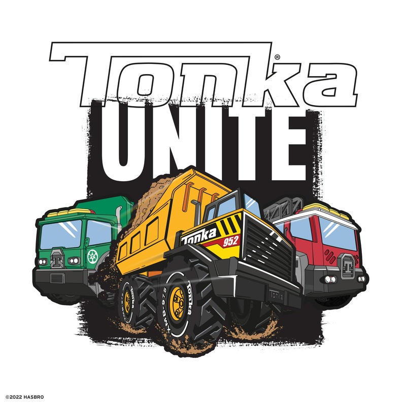 Tonka Trucks – Peel & Stick Poster – Official Hasbro – Reusable Vinyl Wall Decal