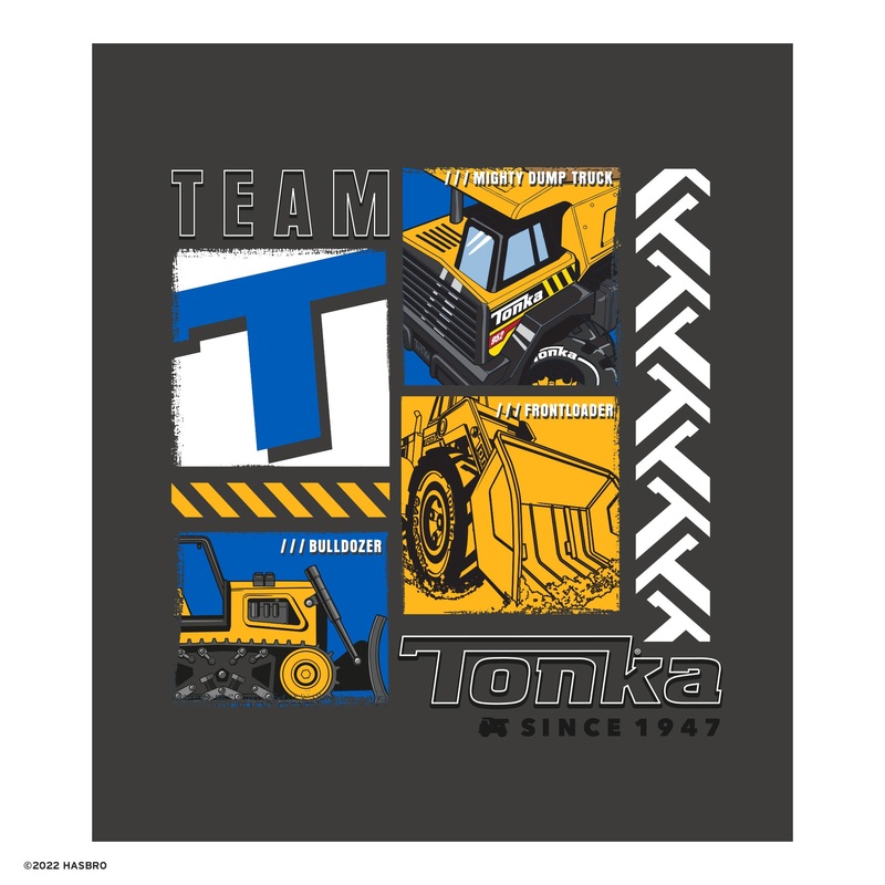 Tonka Trucks Team Tonka – Peel & Stick Poster – Official Hasbro – Reusable Vinyl Wall Decal