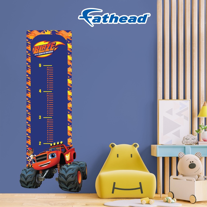 AJ & Blaze – Growth Chart – Official Nickelodeon – Blaze and the Monster Machines – Reusable Vinyl Wall Decal