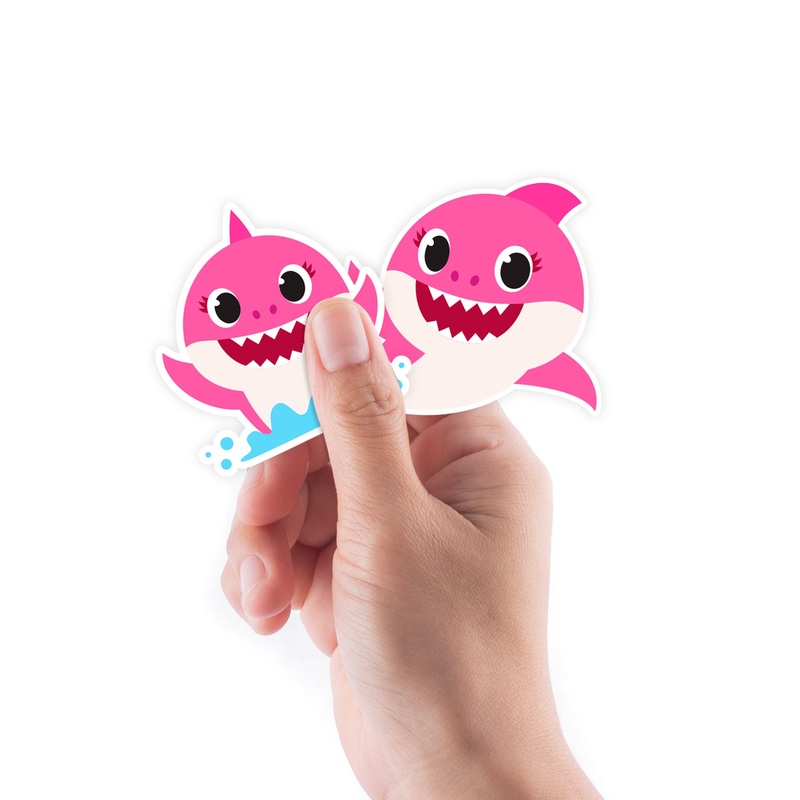 Baby Shark – 5 Character Minis (Mixed Sizes) – Official Nickelodeon – Mommy Shark – Reusable Vinyl Decals