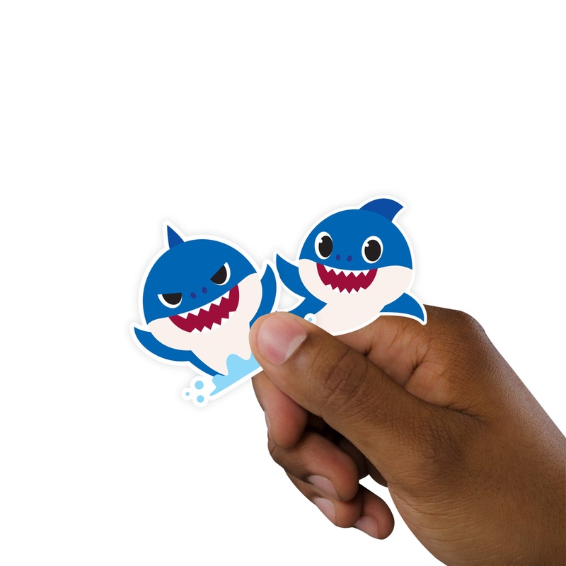 Baby Shark – 5 Daddy Shark Minis (Mixed Sizes) – Official Nickelodeon – Reusable Vinyl Decals