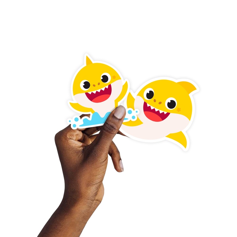 Baby Shark – 5 Minis (Mixed Sizes) – Official Nickelodeon – Reusable Vinyl Decals