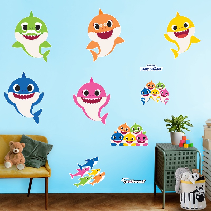 Baby Shark – RealBig Everybody Collection – Official Nickelodeon – Reusable Vinyl Wall Decals