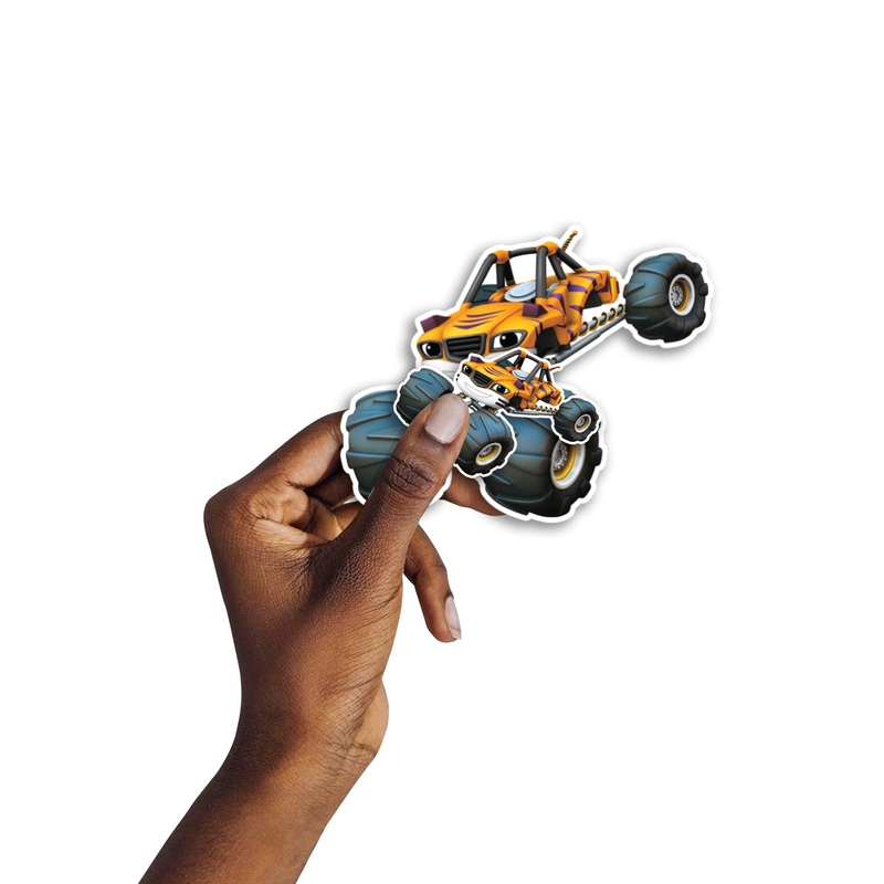 Blaze and the Monster Machines – 5 Character Minis (Mixed Sizes) – Official Nickelodeon – Stripes – Reusable Vinyl Decals