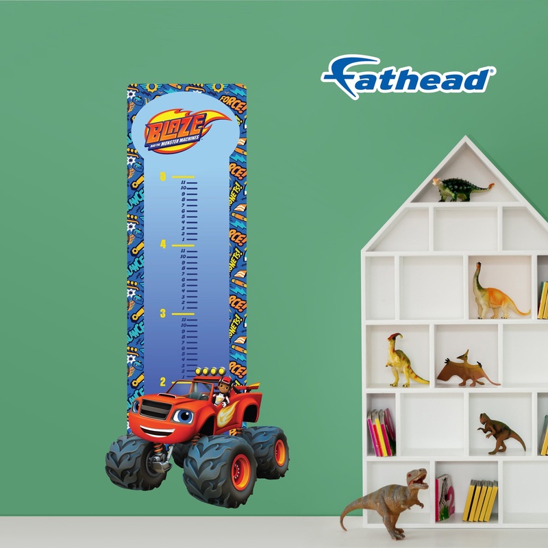 Blaze and the Monster Machines AJ Driving Blaze – Growth Chart – Official Nickelodeon – Reusable Vinyl Wall Decal