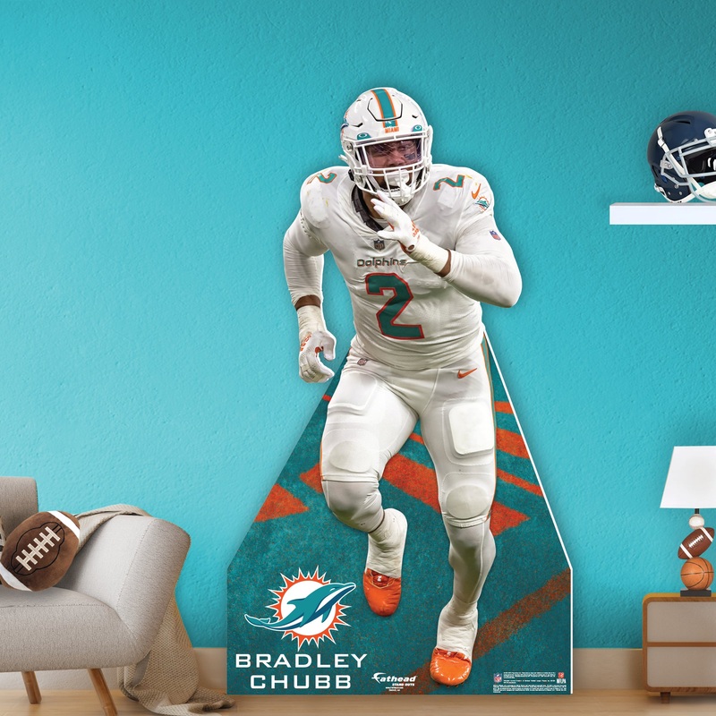 Bradley Chubb – Life-Size Stand Out – Official NFL – Miami Dolphins – Foam Core Cutout