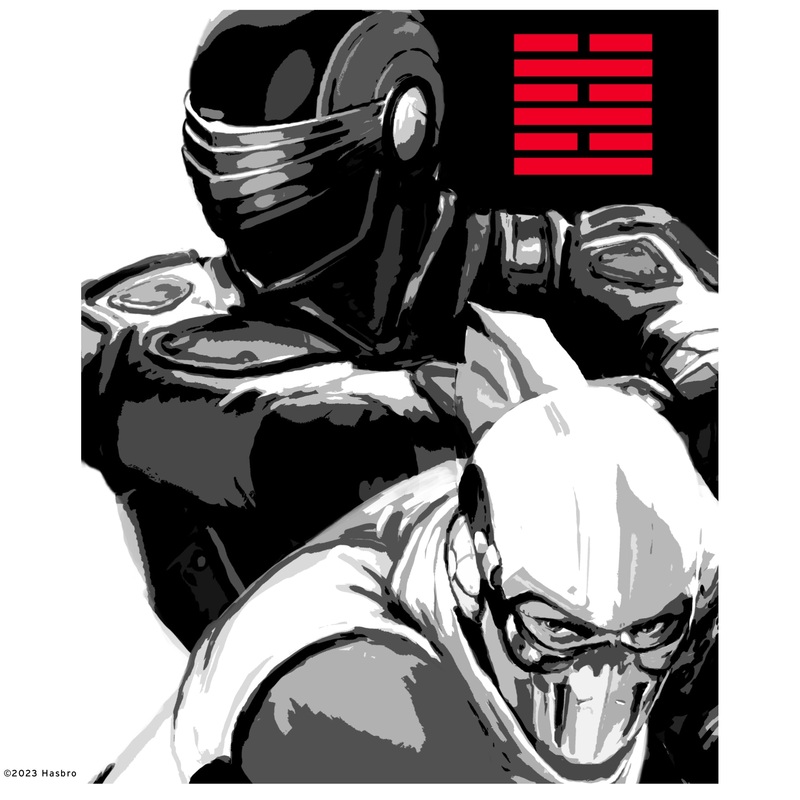 G.I. Joe Snake Eyes vs Storm Shadow – Peel & Stick Poster – Official Hasbro – G.I. Joe – Reusable Vinyl Wall Decal