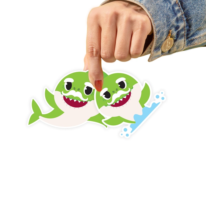 Grandpa Shark – 5 Minis (Mixed Sizes) – Official Nickelodeon – Baby Shark – Reusable Vinyl Decals