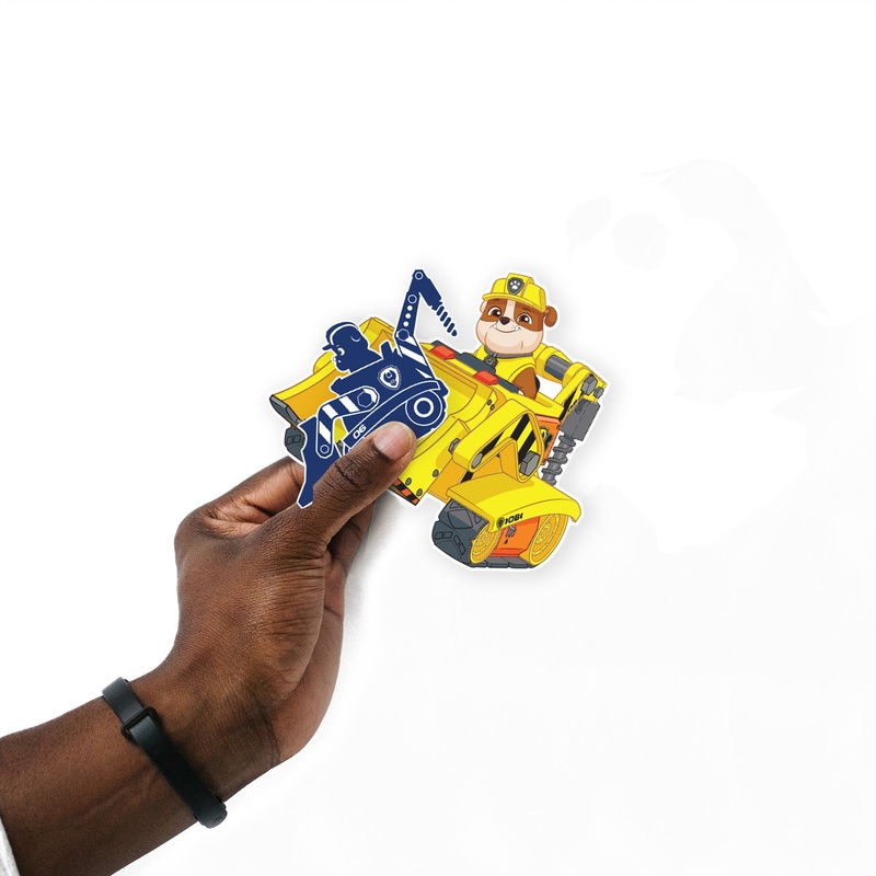 Paw Patrol – 5 Character Minis (Mixed Sizes) – Official Nickelodeon – Rubble – Reusable Vinyl Decals #2