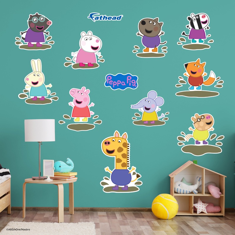 Peppa Pig – RealBig Puddle Collection – Official Hasbro – Reusable Vinyl Wall Decals