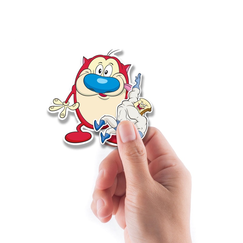 Ren and Stimpy – 5 Characters Minis (Mixed Sizes) – Official Nickelodeon – Reusable Vinyl Decals