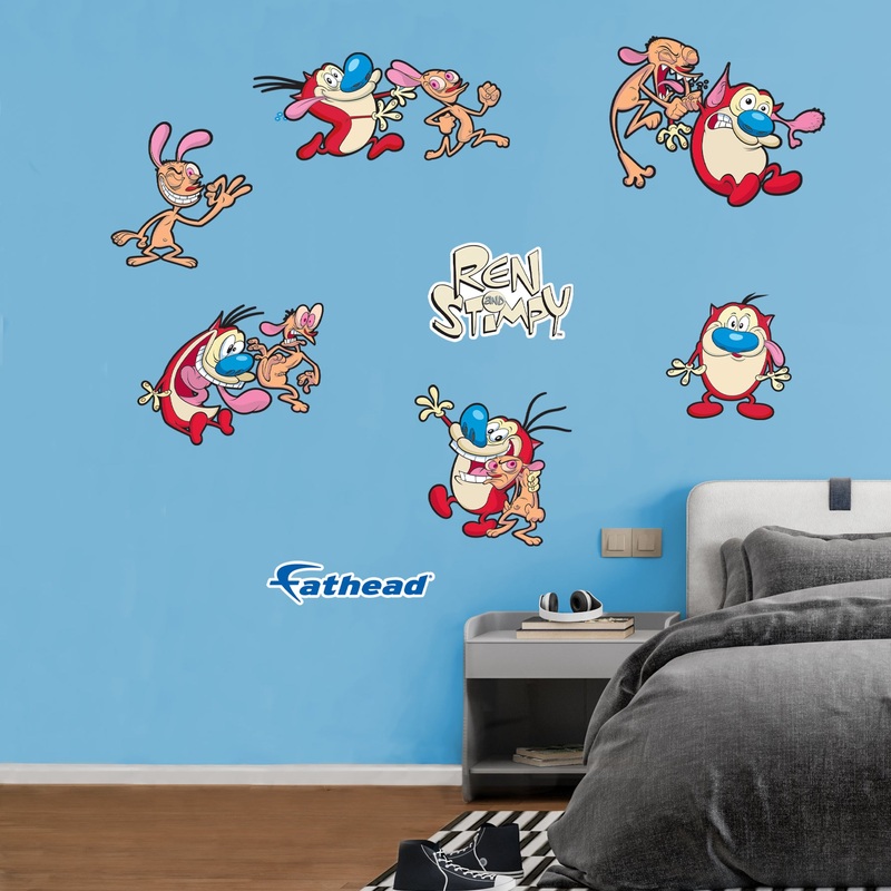 Ren and Stimpy – Ren & Stimpy – RealBig Collection – Official Nickelodeon – Reusable Vinyl Wall Decals