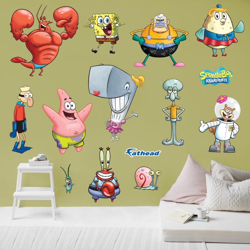 SpongeBob Squarepants – RealBig Characters Collection – Official Nickelodeon – Reusable Vinyl Wall Decals
