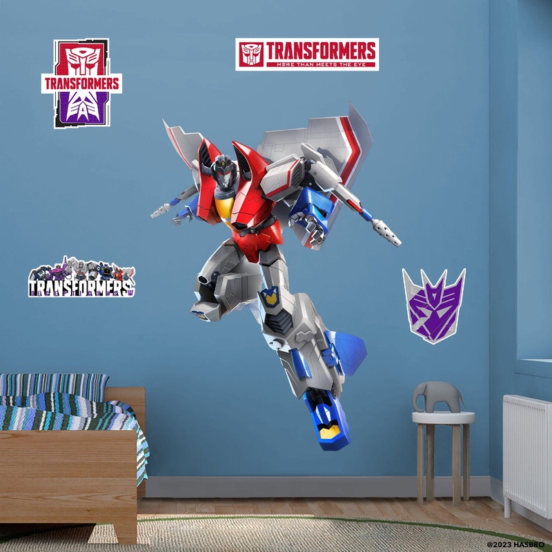 Starscream – Transformers – RealBig Collection – Official Hasbro – Reusable Vinyl Wall Decals