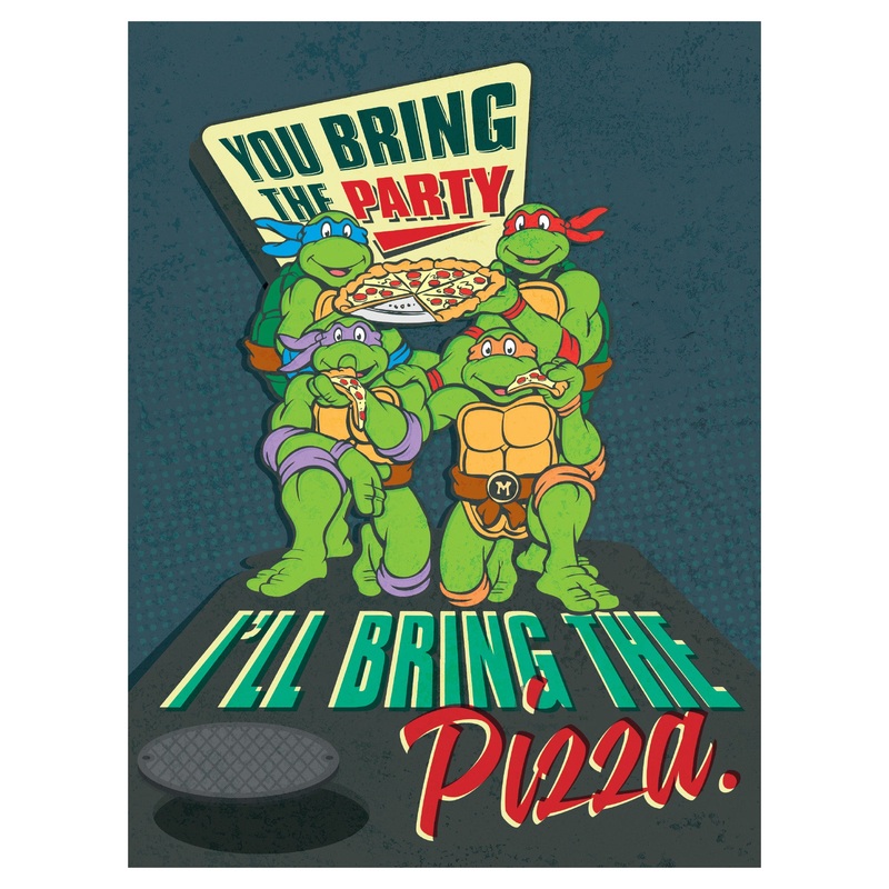 Teenage Mutant Ninja Turtles – Bring the Party – Peel & Stick Poster – Official Nickelodeon – Reusable Vinyl Wall Decal