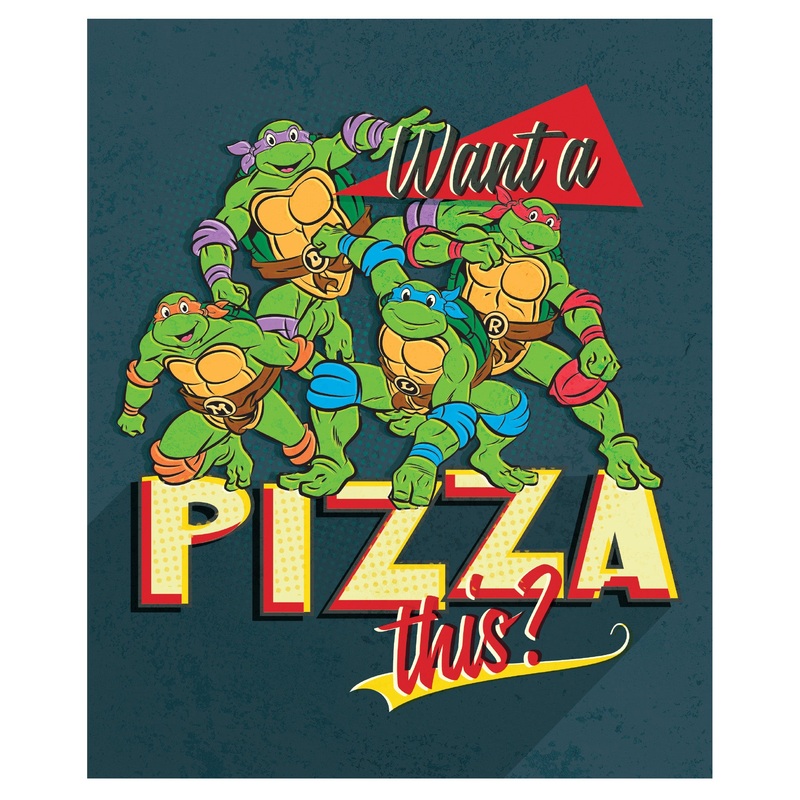 Teenage Mutant Ninja Turtles – Want a Pizza This? – Peel & Stick Poster – Official Nickelodeon – Reusable Vinyl Wall Decal