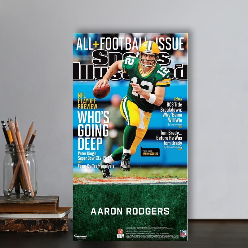 Aaron Rodgers – January 2012 Sports Illustrated Cover – Mini Stand Out – Official NFL – Green Bay Packers – Cardstock Cutout