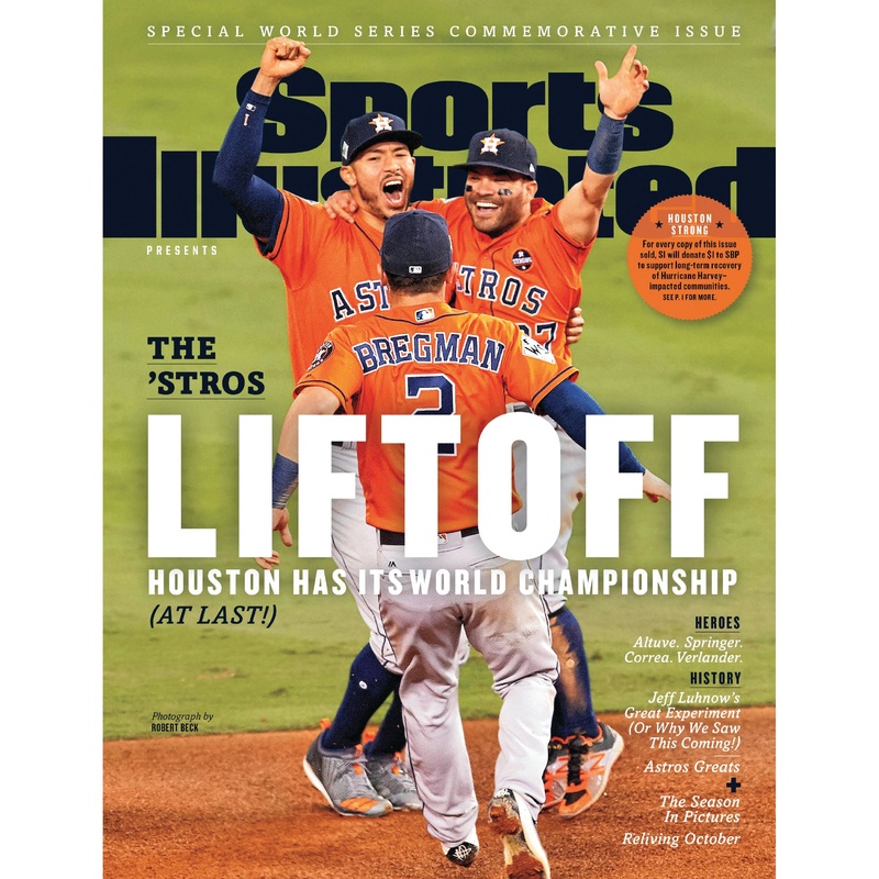 Alex Bregman, Carlos Correa, and Jos Altuve – November 2017 World Series Commemorative Sports Illustrated Cover – Peel & Stick Poster – Official MLB – Houston Astros – Reusable Vinyl Wall Decal