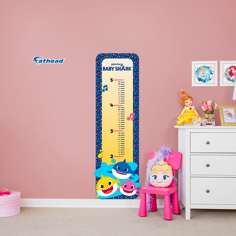 Baby Shark – Growth Chart – Official Nickelodeon – Reusable Vinyl Wall Decal
