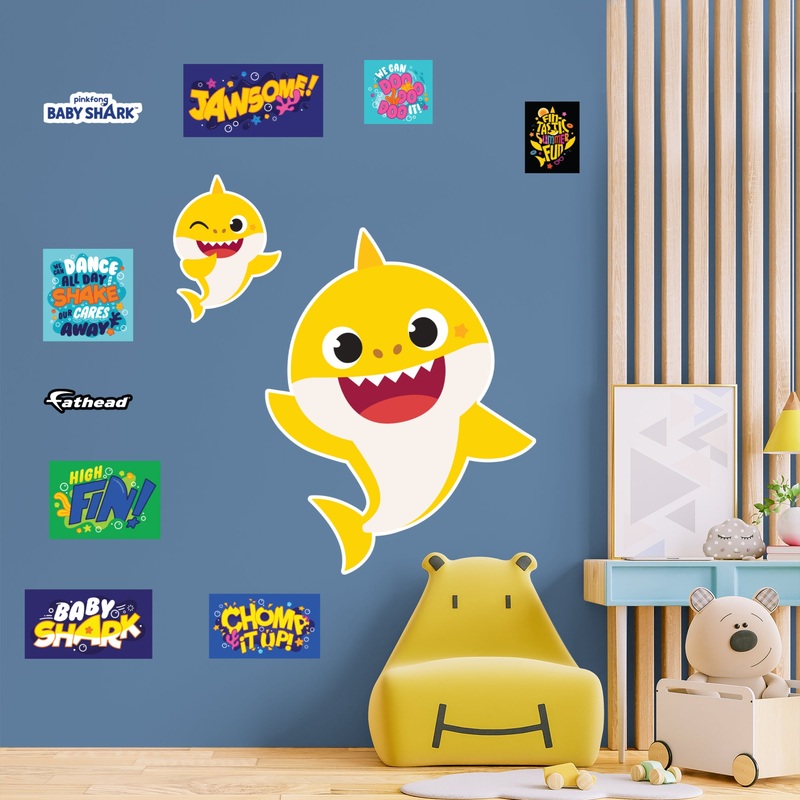 Baby Shark – RealBig Collection – Official Nickelodeon – Reusable Vinyl Wall Decals