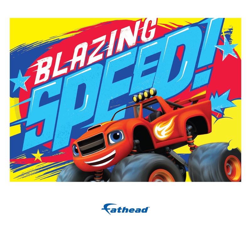 Blaze and the Monster Machines – Blazing Speed – Peel & Stick Poster – Official Nickelodeon – Reusable Vinyl Wall Decal