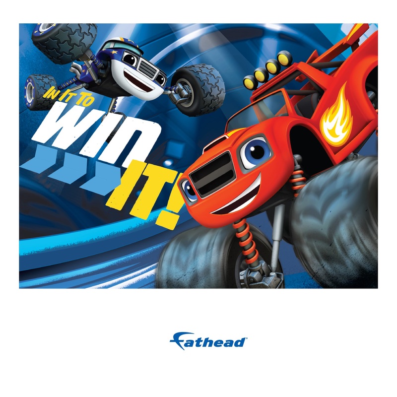 Blaze and the Monster Machines – In It To Win It – Peel & Stick Poster – Official Nickelodeon – Reusable Vinyl Wall Decal