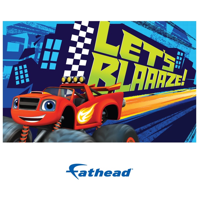 Blaze and the Monster Machines – Let’s Blaze – Peel & Stick Poster – Official Nickelodeon – Reusable Vinyl Wall Decal