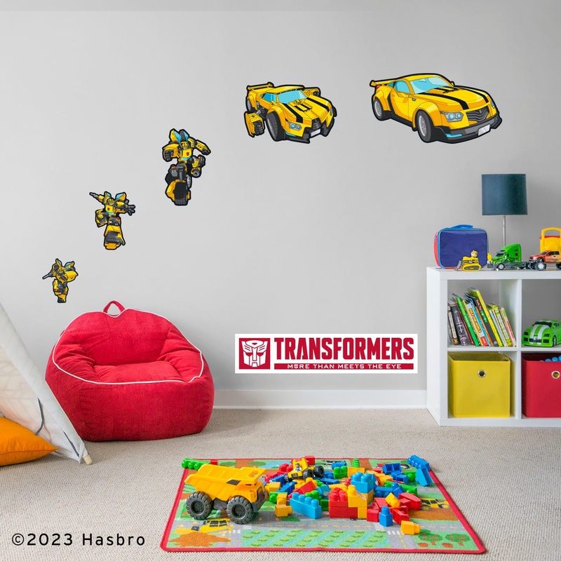 Bumblebee – Transformers – RealBig Transforming Sequence Collection – Official Hasbro – Reusable Vinyl Wall Decals