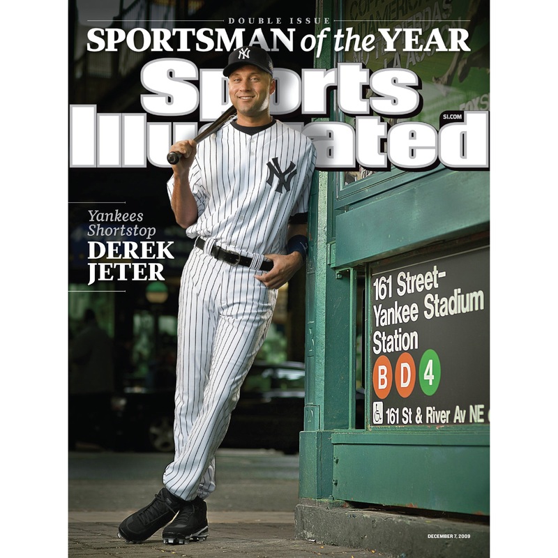 Derek Jeter – December 2009 Sportsman of the Year Sports Illustrated Cover – Peel & Stick Poster – Official MLB – New York Yankees – Reusable Vinyl Wall Decal