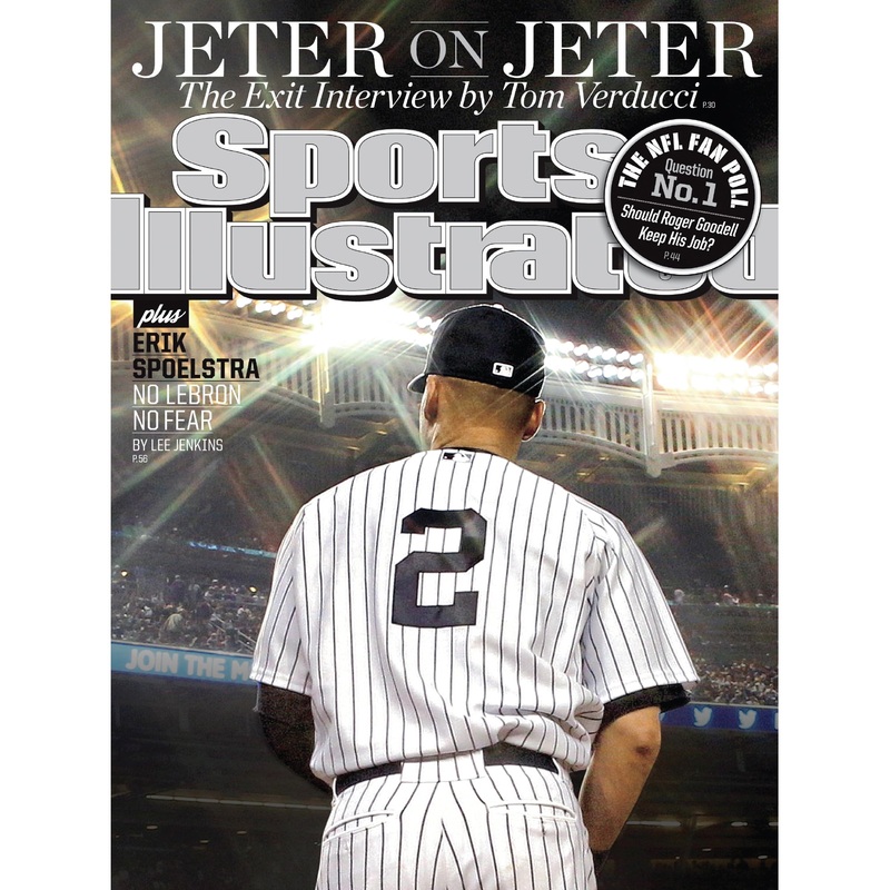 Derek Jeter – September 2014 Sports Illustrated Cover – Peel & Stick Poster – Official MLB – New York Yankees – Reusable Vinyl Wall Decal