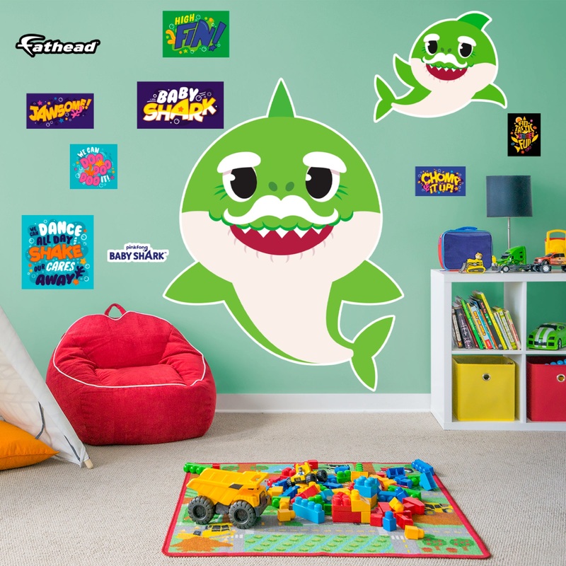 Grandpa Shark – Baby Shark – RealBig Collection – Official Nickelodeon – Reusable Vinyl Wall Decals