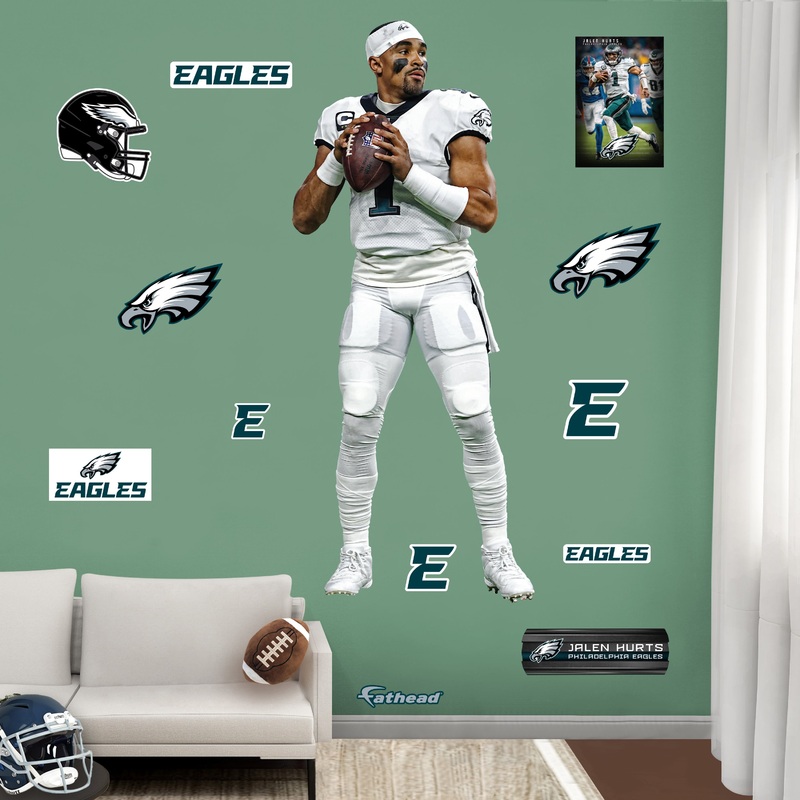 Jalen Hurts – RealBig Warmups Collection – Official NFL – Philadelphia Eagles – Reusable Vinyl Wall Decals