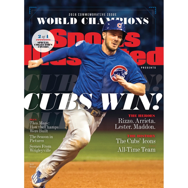 Kris Bryant – November 2016 Champions Commemorative Sports Illustrated Cover – Peel & Stick Poster – Official MLB – Chicago Cubs – Reusable Vinyl Wall Decal