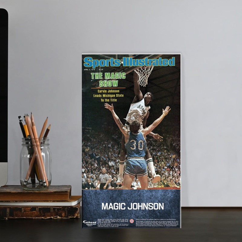 Magic Johnson – April 1979 Sports Illustrated Cover – Mini Stand Out – Official NCAA – Michigan State Spartans – Cardstock Cutout