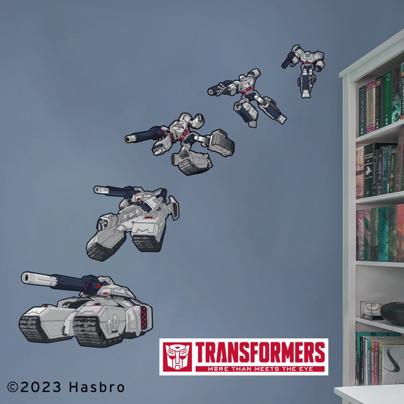 Megatron – Transformers – RealBig Transforming Sequence Collection – Official Hasbro – Reusable Vinyl Wall Decals