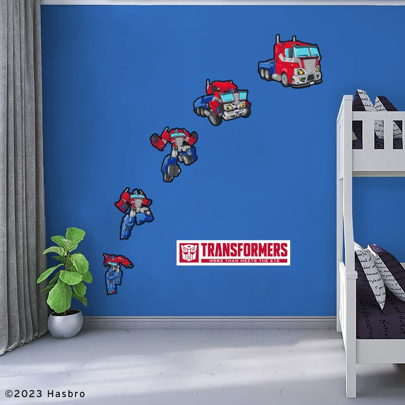 Optimus Prime – RealBig Transforming Sequence Collection – Official Hasbro – Reusable Vinyl Wall Decals