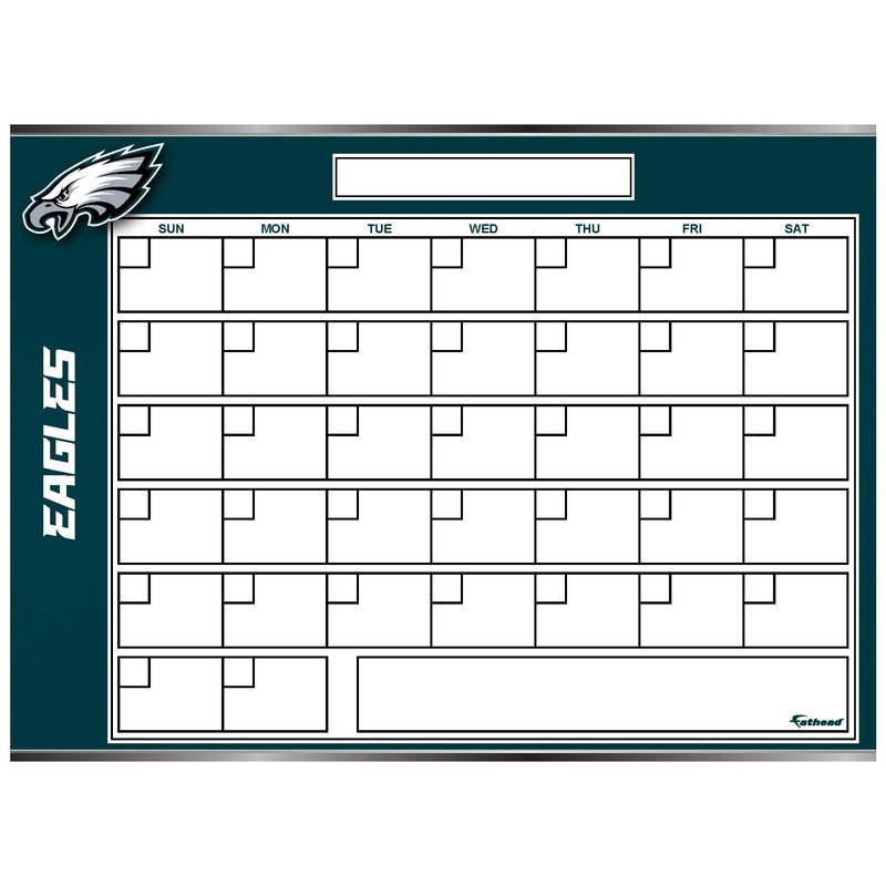 Philadelphia Eagles – Dry Erase Calendar – Official NFL – Reusable Vinyl Wall Decal