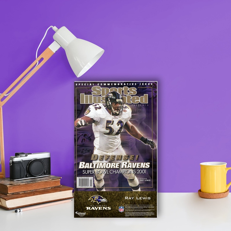 Ray Lewis – February 2001 Super Bowl XXXV Commemorative Sports Illustrated Cover – Mini Stand Out – Official NFL – Baltimore Ravens – Cardstock Cutout