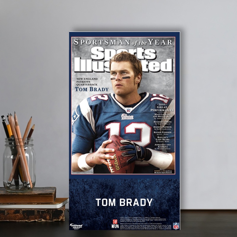 Tom Brady – December 2005 Sportsman of the Year Sports Illustrated Cover – Mini Stand Out – Official NFL – New England Patriots – Cardstock Cutout