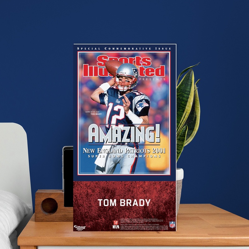 Tom Brady – February 2002 Sports Illustrated Cover – Mini Stand Out – Official NFL – New England Patriots – Cardstock Cutout