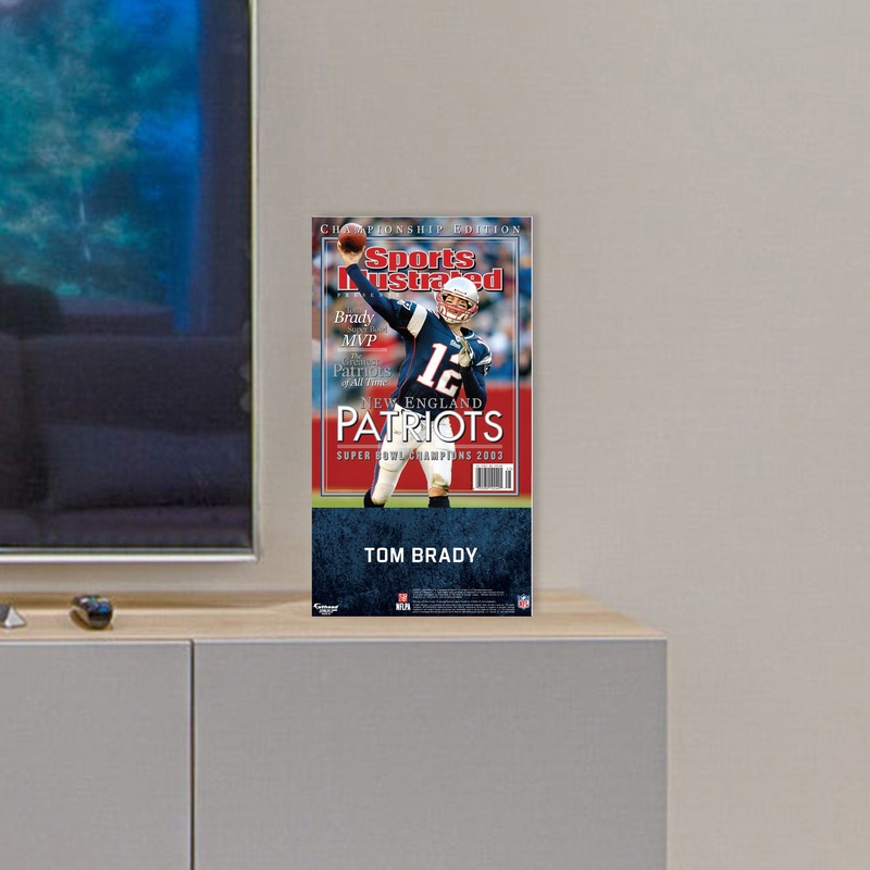 Tom Brady – February 2004 Sports Illustrated Cover – Mini Stand Out – Official NFL – New England Patriots – Cardstock Cutout