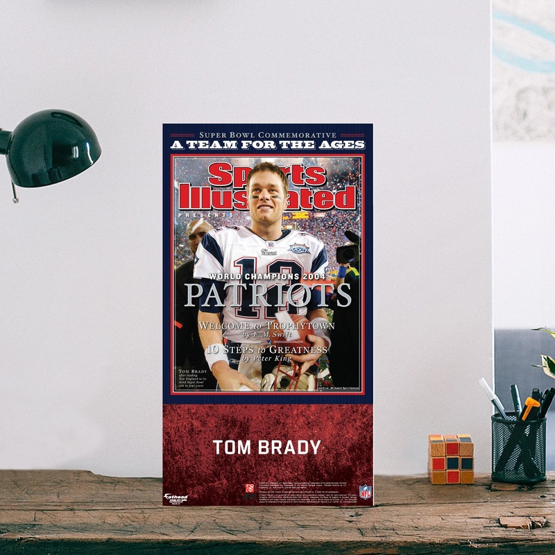 Tom Brady – February 2005 Super Bowl XXXIX Commemorative Sports Illustrated Cover – Mini Stand Out – Official NFL – New England Patriots – Cardstock Cutout