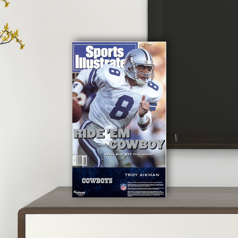 Troy Aikman – February 1993 Sports Illustrated Cover – Mini Stand Out – Official NFL – Dallas Cowboys – Cardstock Cutout