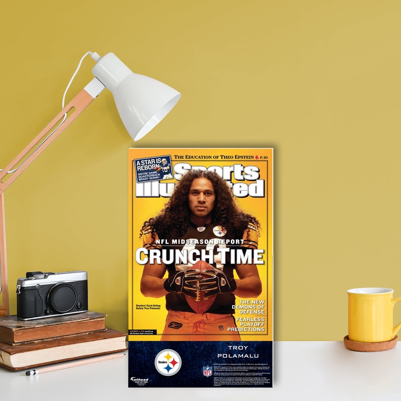 Troy Polamalu – November 2005 Sports Illustrated Cover – Mini Stand Out – Official NFL – Pittsburgh Steelers – Cardstock Cutout