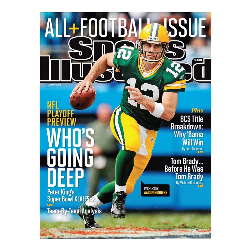 Aaron Rodgers – January 2012 Sports Illustrated Cover – Peel & Stick Poster – Official NFL – Green Bay Packers – Reusable Vinyl Wall Decal