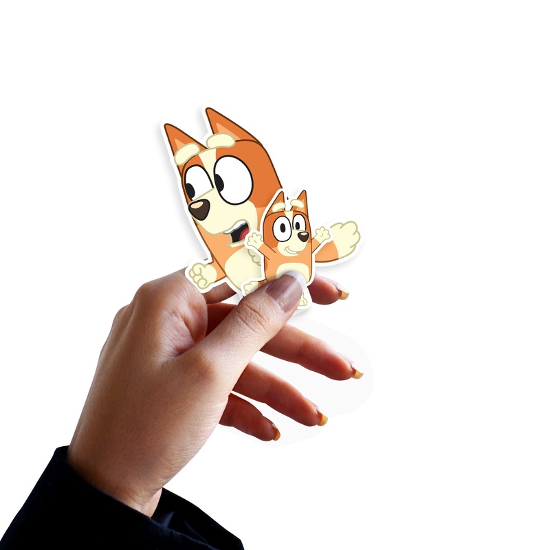 Bingo – 5 Character Minis (Mixed Sizes) – Official BBC – Bluey – Reusable Vinyl Decals