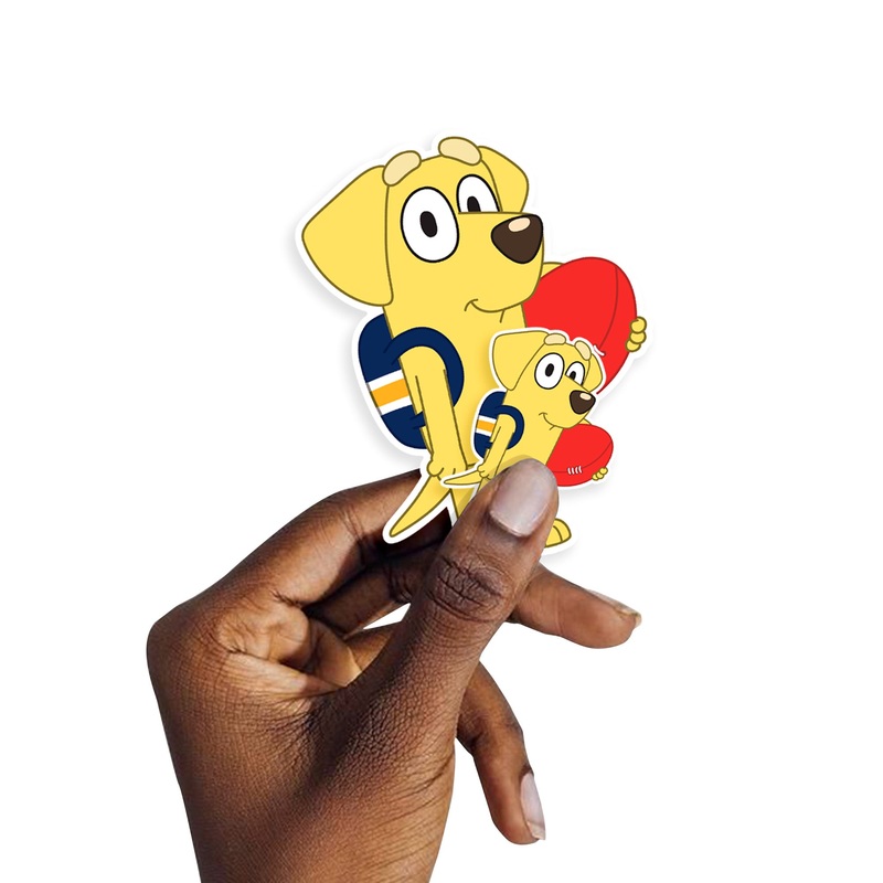 Bluey – 5 Character Minis (Mixed Sizes) – Official BBC – Lucky – Reusable Vinyl Decals