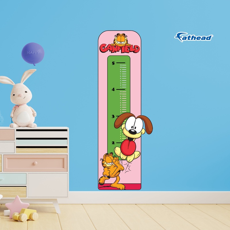 Garfield & Odie – Growth Chart – Official Nickelodeon – Reusable Vinyl Wall Decal