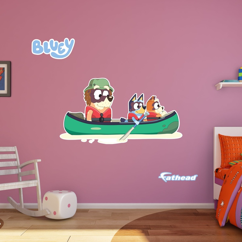 Grandad, Bluey, Bingo – Bluey – RealBig Canoe Icon Collection – Official BBC – Reusable Vinyl Wall Decals